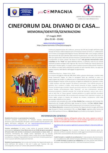 CINEFORUM DAL DIVANO DI CASA… MEMORIA/ IDENTITÀ /GENERAZIONI